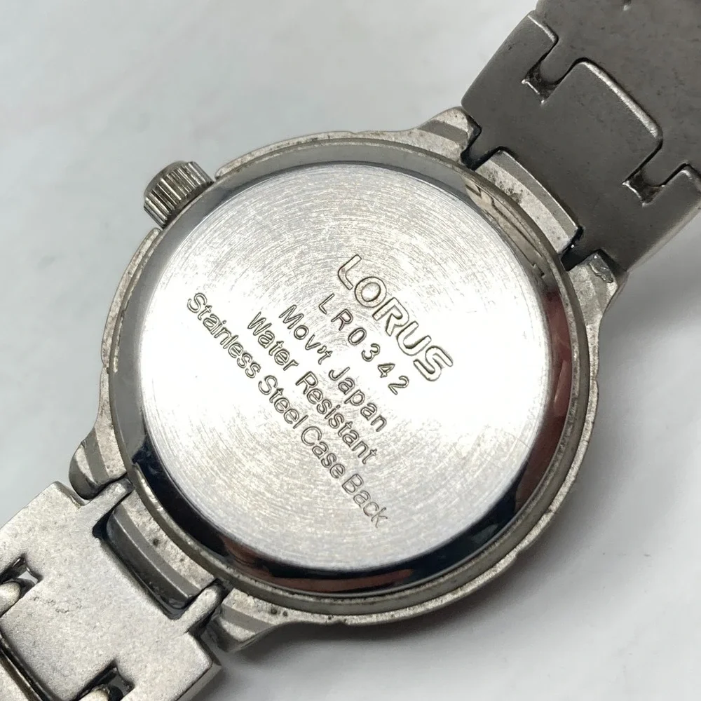 Lorus Watch Women 24mm Silver Tone Date Blue Dial Matte WR New Battery 6.5